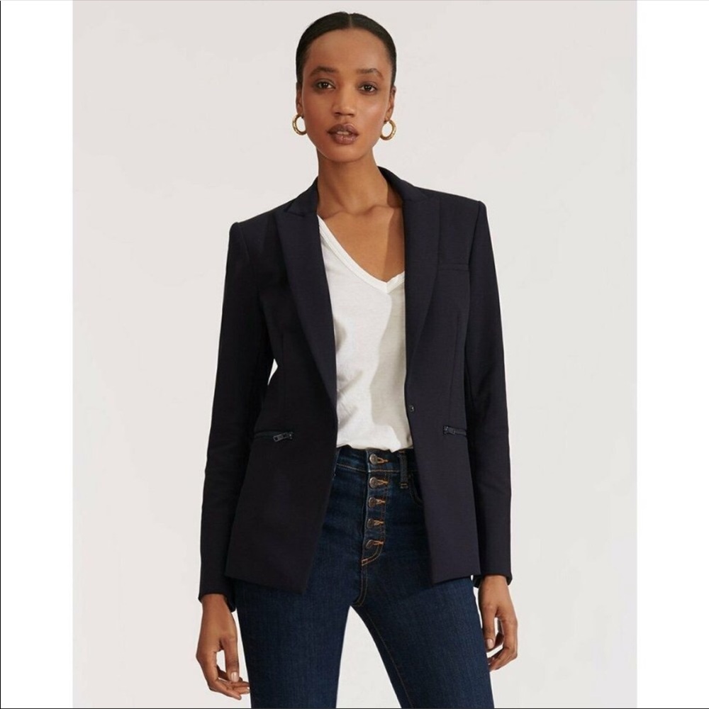 Veronica Beard Scuba Dickey Navy Blazer 20